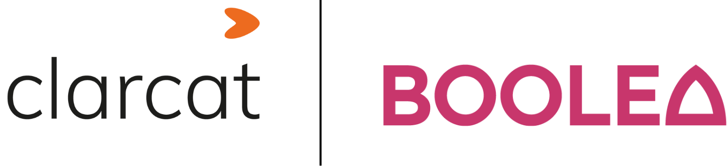 Logotipo de Clarcat y de Boolea
